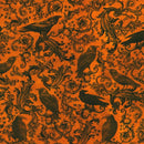 Robert Kaufman, Ravenwood, Packed Ravens, Pumpkin Orange