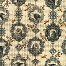Robert Kaufman, Ravenwood, Ravens Striped Motifs, Bone Tan