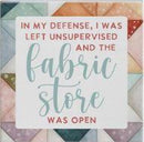 Small Talk Sign Fabric Store Open