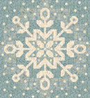 Snow Crystal Quilt Kit in Floral Grid Batiks, 68" X 74"