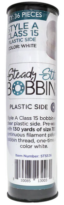 Steady Stitch Plastic Side Prewound Bobbins Style A Class 15 36 Pieces