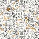 Timeless Treasures, Ball of Yarn & Text, Natural
