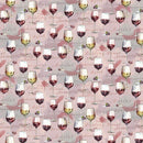 Timeless Treasures, Wine Glasses, Rose Pink