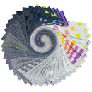 Tula Pink, Graywork 2.5" Strip Roll - 40 pcs