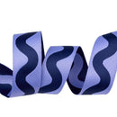 Tula Pink, Renaissance Ribbon, 1 1/2" (38mm) Wide, Big Squiggle, Marine