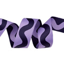 Tula Pink, Renaissance Ribbon, 1 1/2" (38mm) Wide, Big Squiggle, Ultraviolet