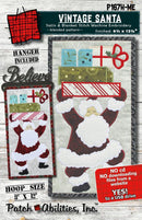 Vintage Santa Machine Embroidery Version with Hanger