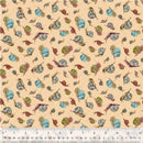 Windham Fabrics, Forest Fruits, Snails, Beige