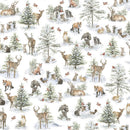 Woodland Whispers-Woodland Creature Allover White