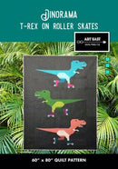 Dinorama T-Rex on Roller Skates Pattern